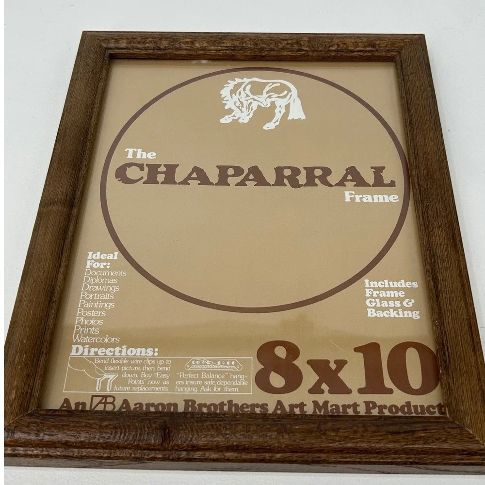 Vintage Aaron Brothers Chaparral 8x10 Wood Picture Frame Rustic FRAME ONLY